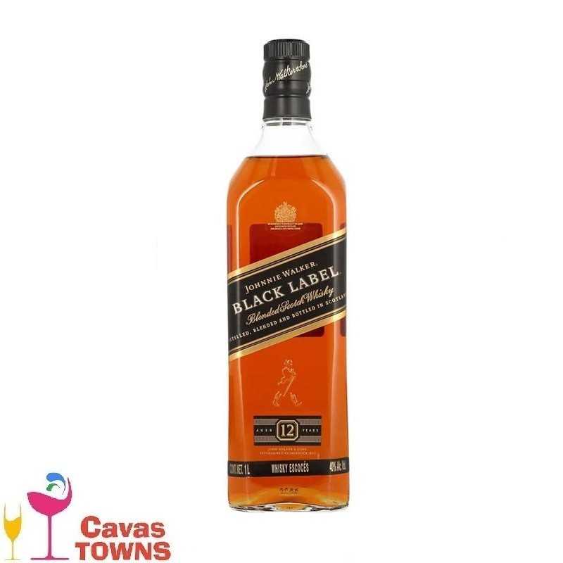 Whisky Johnnie Walker Etiqueta Negra 1000 ml - Cavas Towns Whisky Johnnie Walker Etiqueta Negra 1000 ml - Cavas Towns